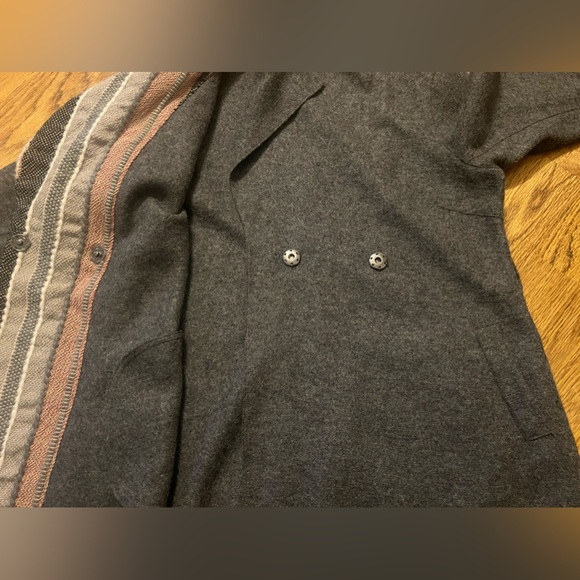 Anntarah Peru sweater jacket button multicolored gray baby alpaca wool medium - Picture 9 of 14